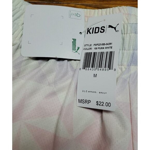 puma girls youth logo shorts size M 8-10 multi color triangles nwt - Picture 5 of 7